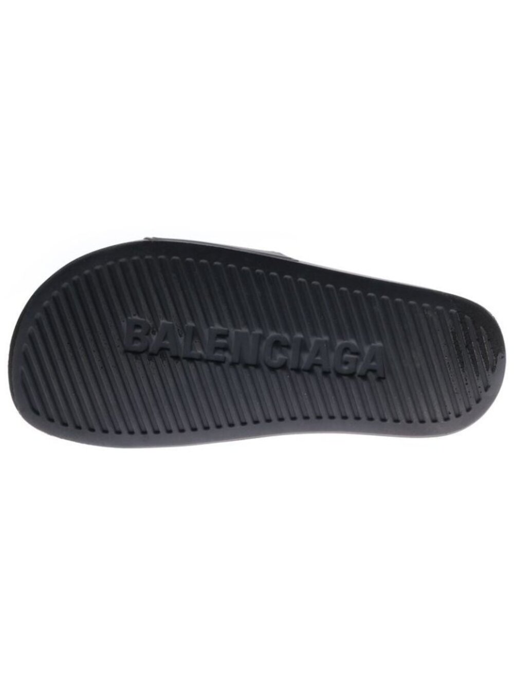 Balenciaga POOL Slides Slide Rubber Logo Flat Shower Sandals Black - Picture 6 of 7